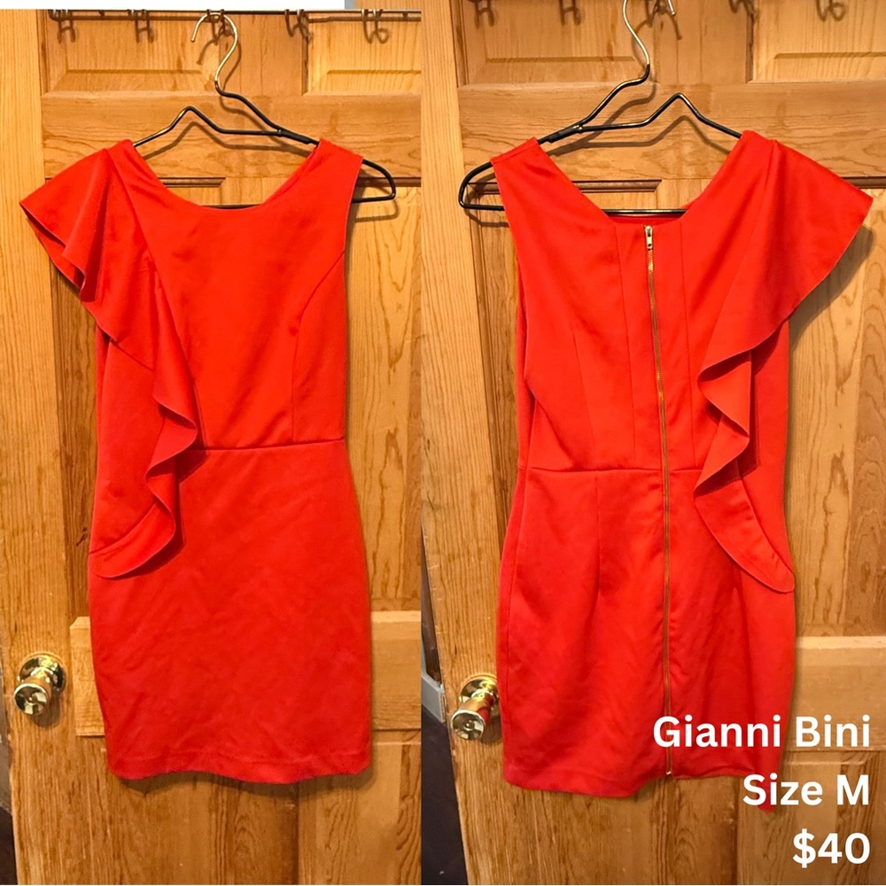 Gianni Bini One Shoulder Red Dress